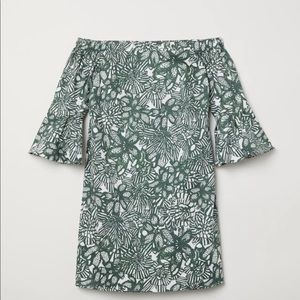 H&M womens off the shoulder shift dress